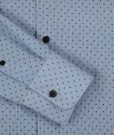 Blue Shirt with Blue Motifs