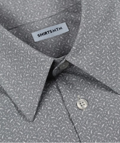 Gray Shirt with White Motifs 