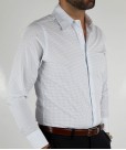 White Shirt with Micro Dots