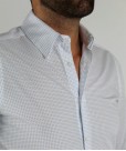 White Shirt with Micro Dots