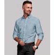 Blue Shirt with White Motifs