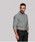 Gray Shirt with Black Motifs 